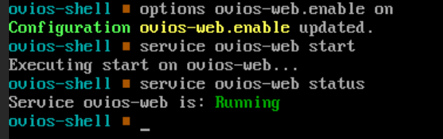 Enabling and starting the ovios web services
