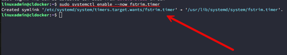 Enabling fstrimer in linux