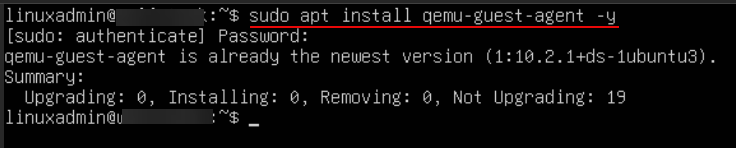 Installing the qemu guest agent in ubuntu