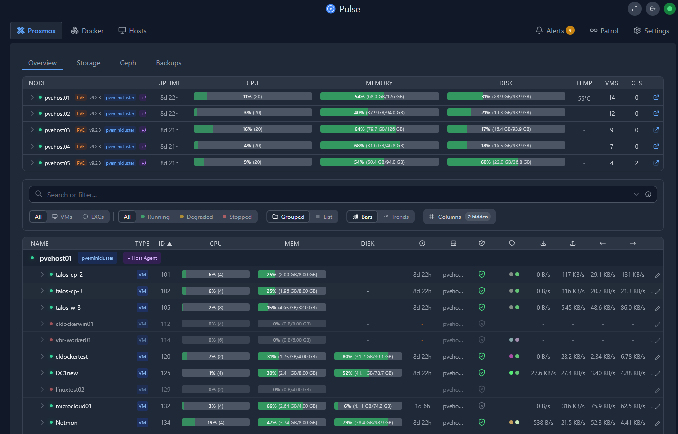 Pulse application monitoring