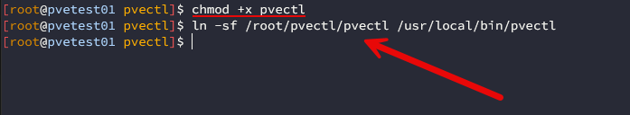 Symlinking to user local bin for pvectl command in proxmox