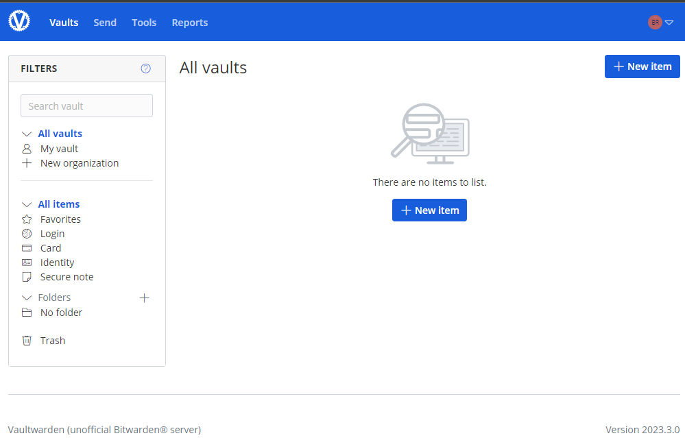 Vaultwarden self hosted password manager