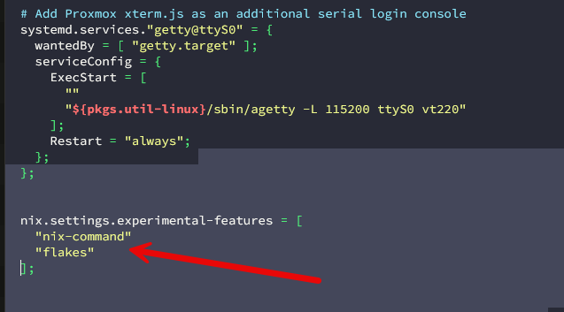 Adding flakes to the nixos configuration