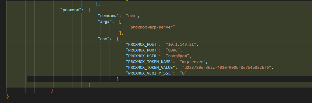 Customizing your mcp server configuration for proxmox