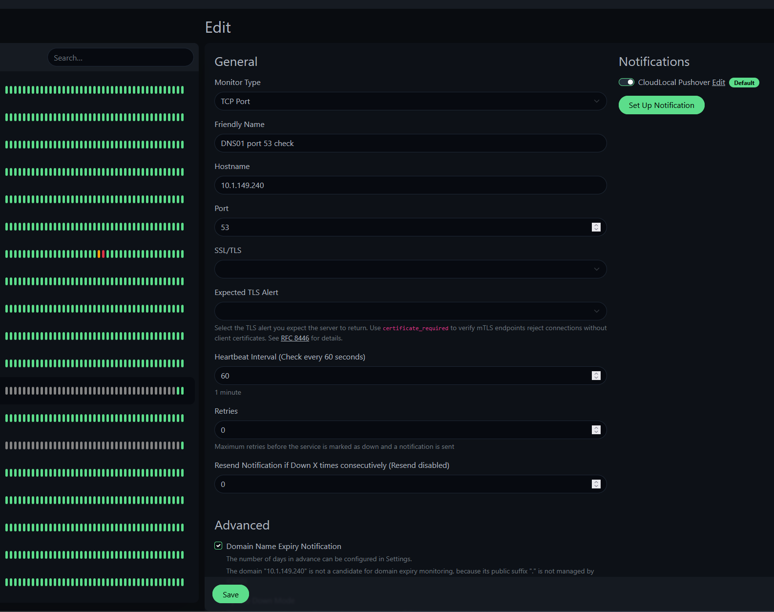 Dns port 53 tcp check in the home lab