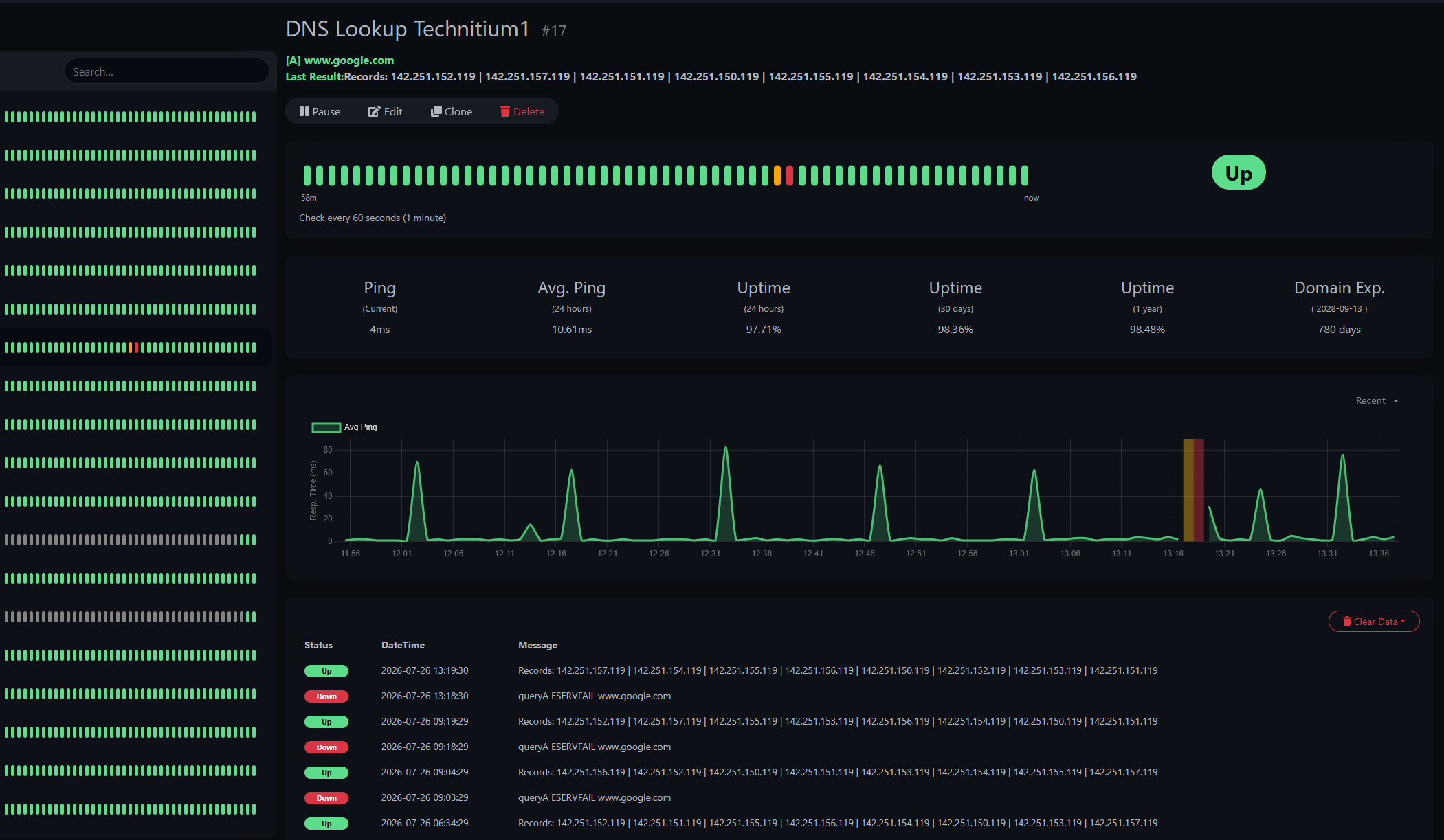 Dns record lookup using technitium in the home lab