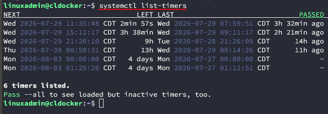 Getting system timers