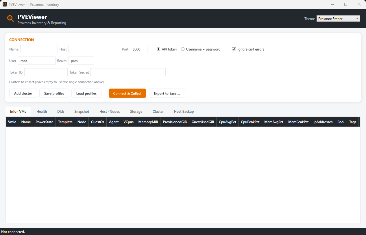 Opening pveviewer for the first time