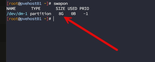 Checking that swap is turned on