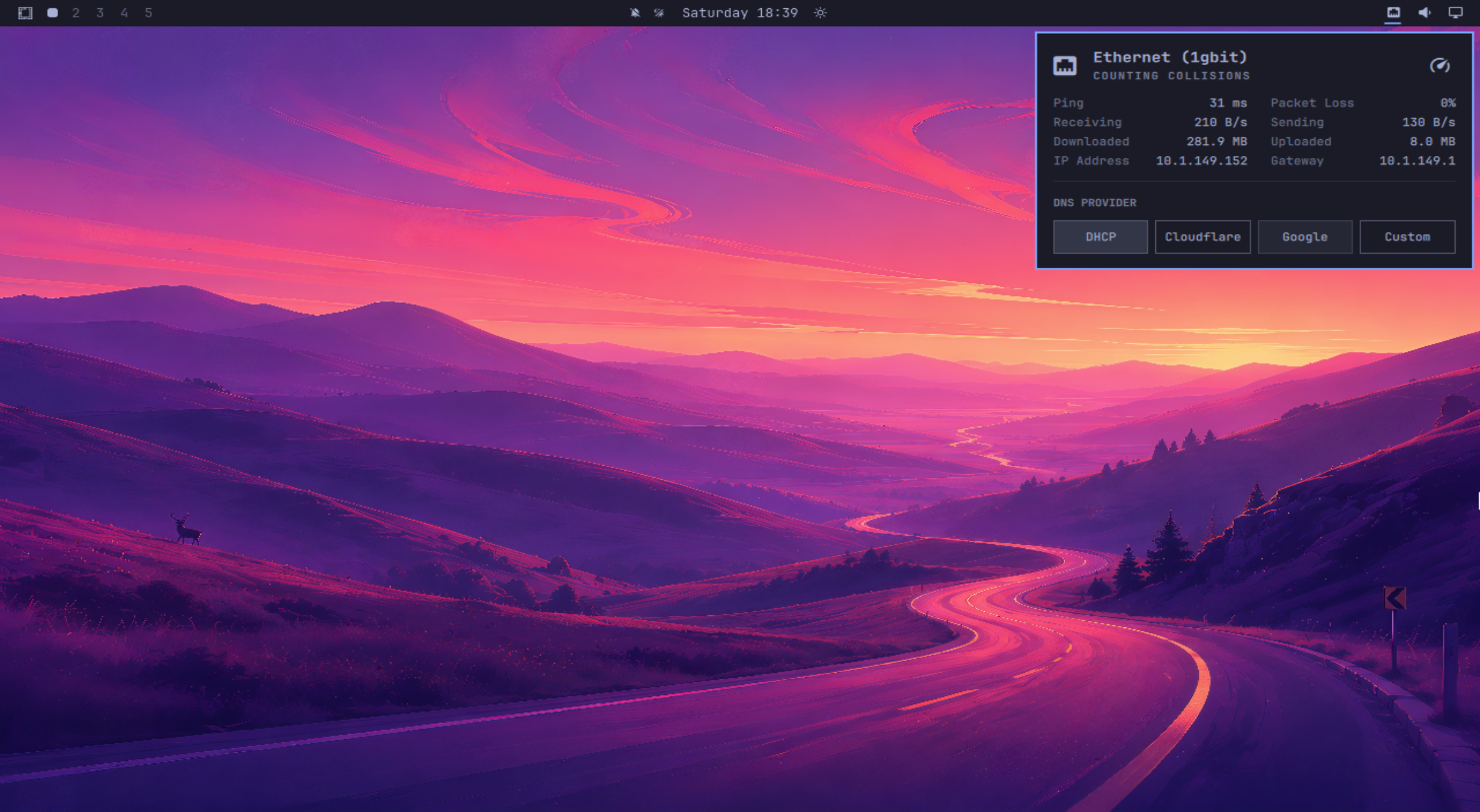 Clean omarchy desktop for the home lab