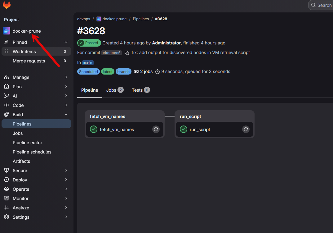 Docker prune pipeline that keeps hosts cleaned from stale docker images