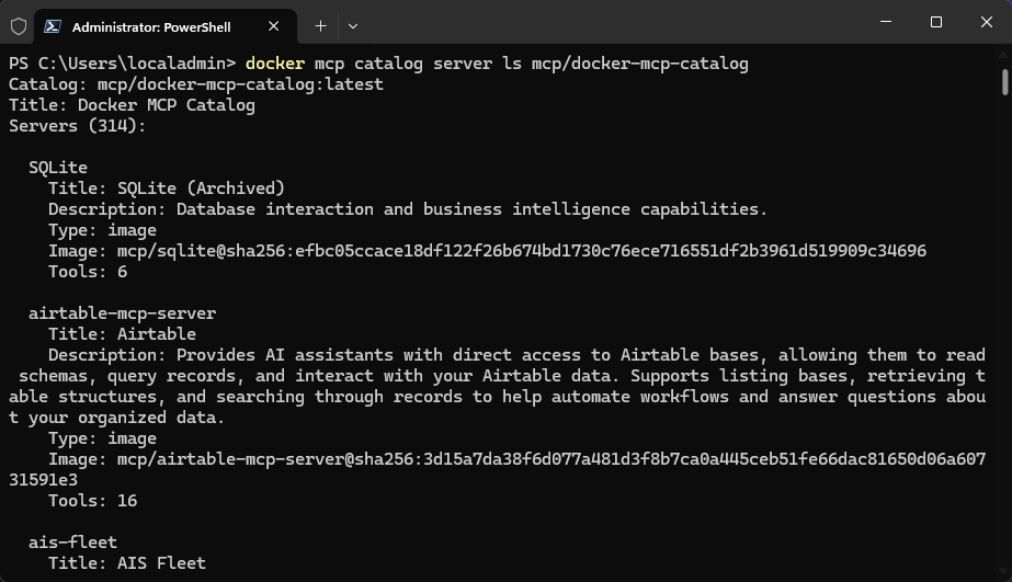 Listing out the mcp servers and ids using the command line