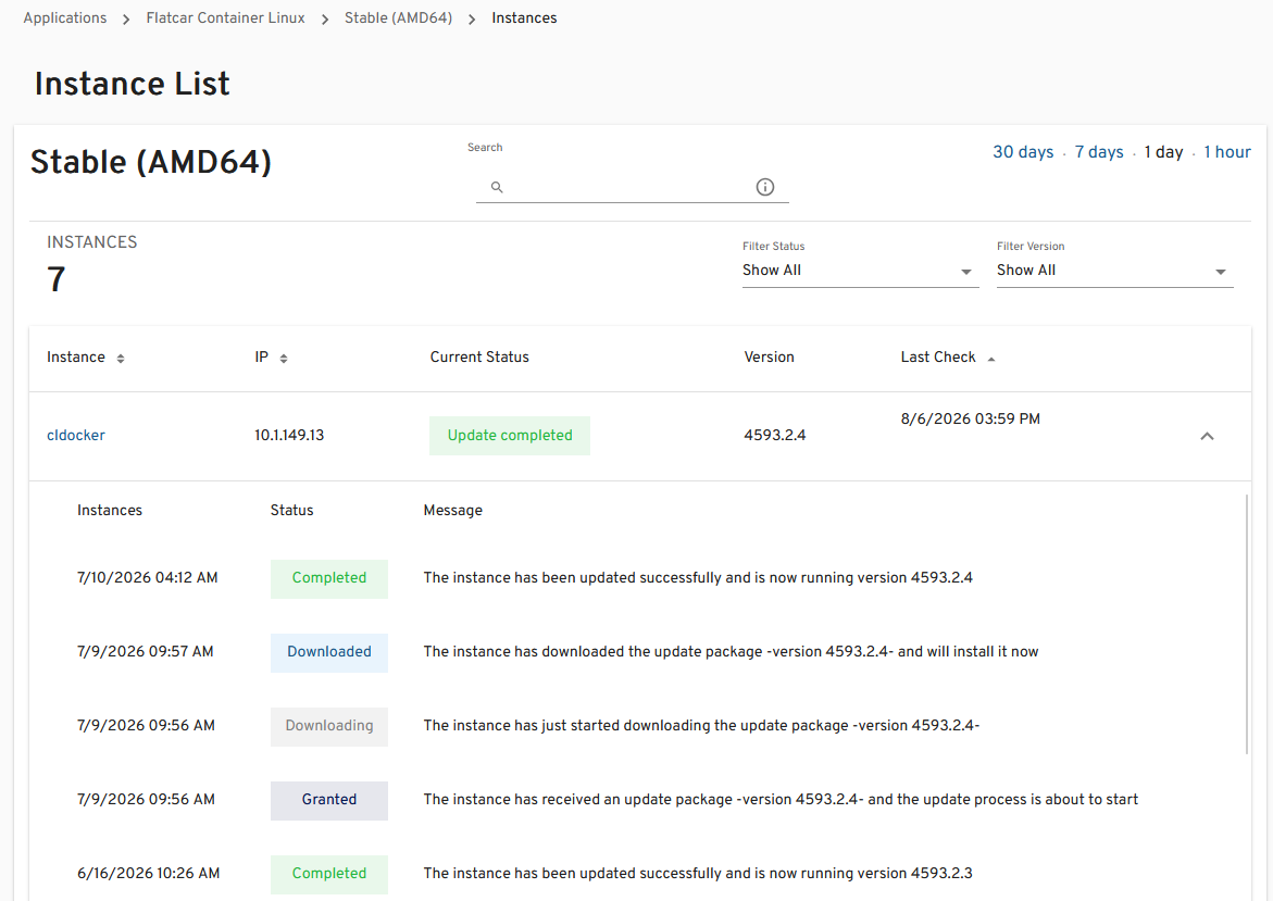 Nebraska server updates for flatcar linux