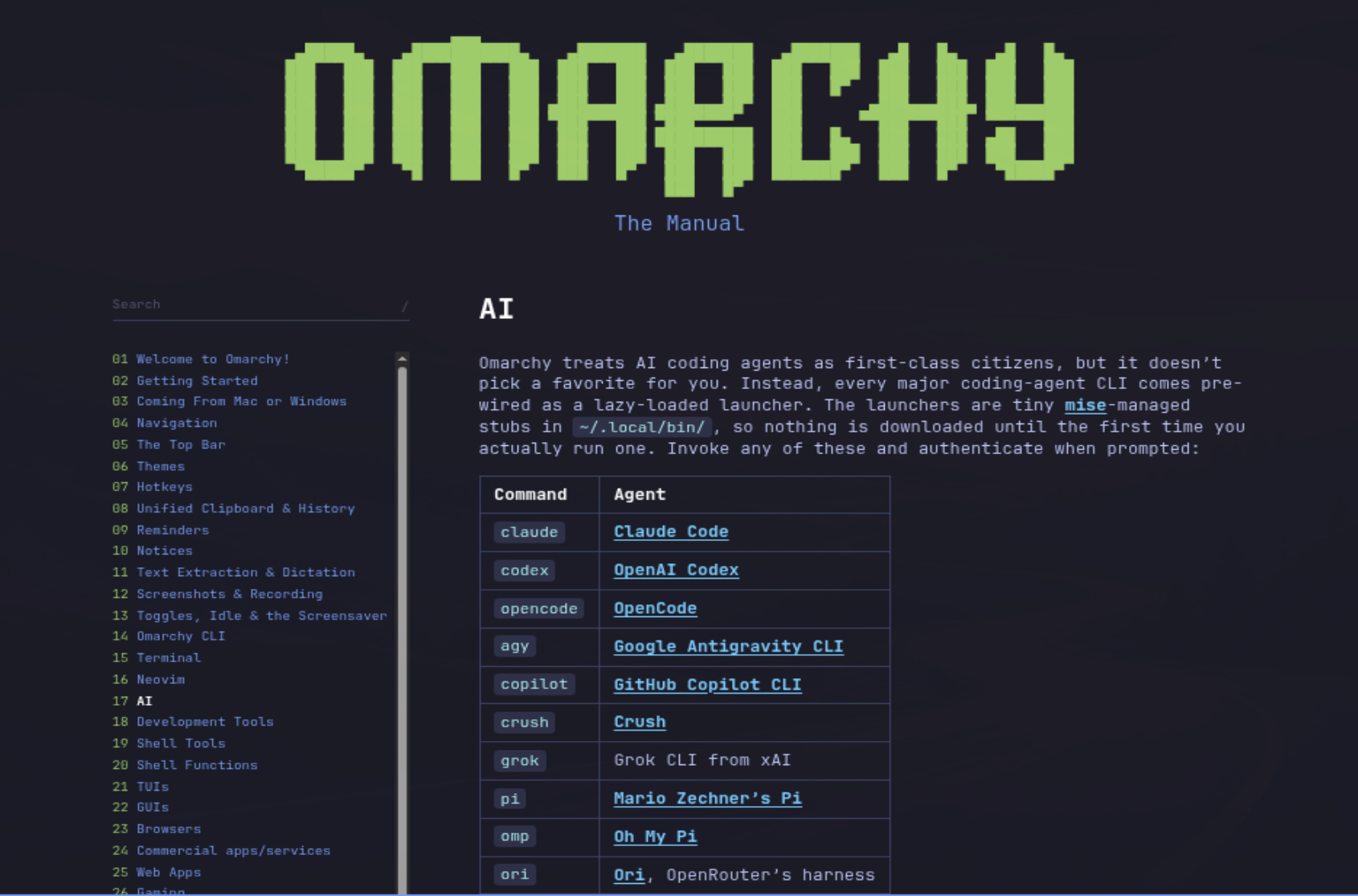 Omarchy treats ai as a first class citizen