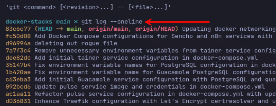 Running git commands in omarchy