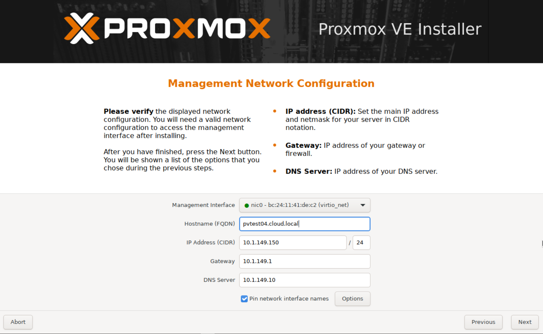 Booting from the proxmox 9.1 install media and reinstalling even as different server name