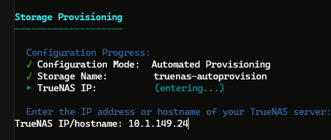 Configure the truenas host ip for the plugin