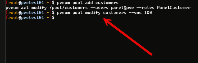 Creating the pool and assigning vms to the pool