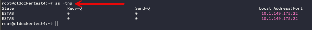 Finding sessions that have been established