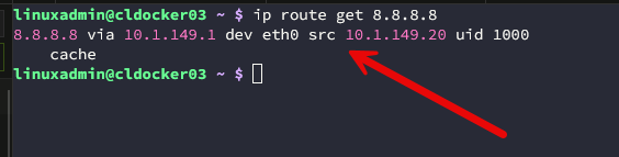 Getting the ip route for a specific destination