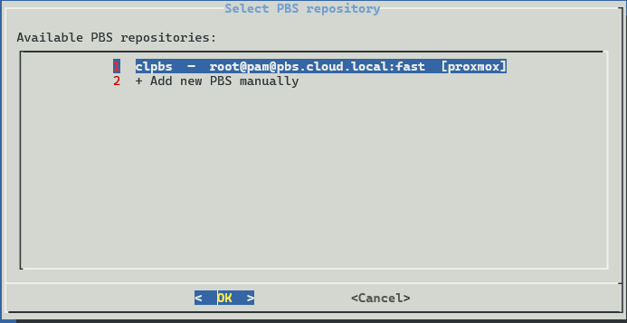 My home lab pbs server is already listed as expected