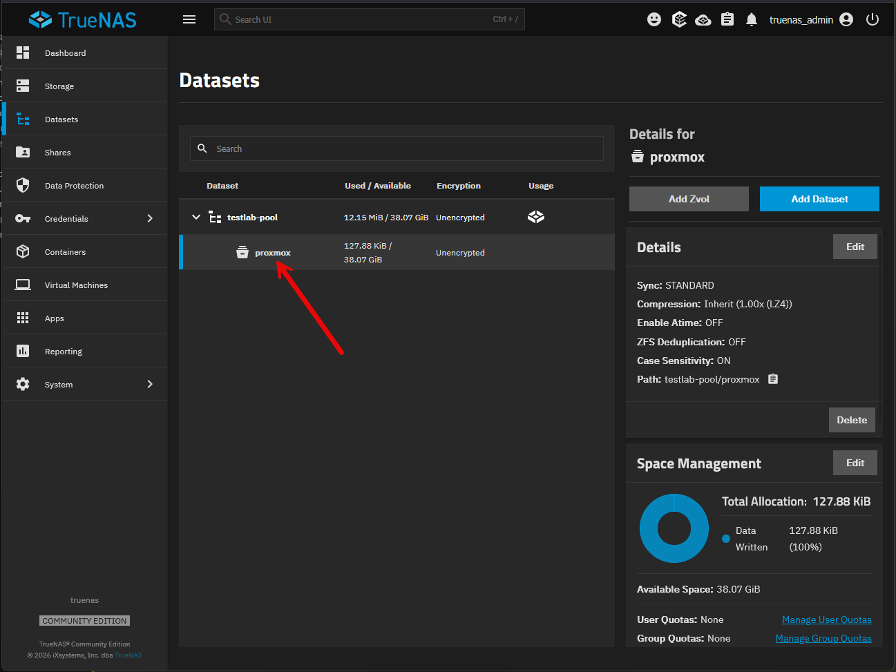 New proxmox dataset added and ready