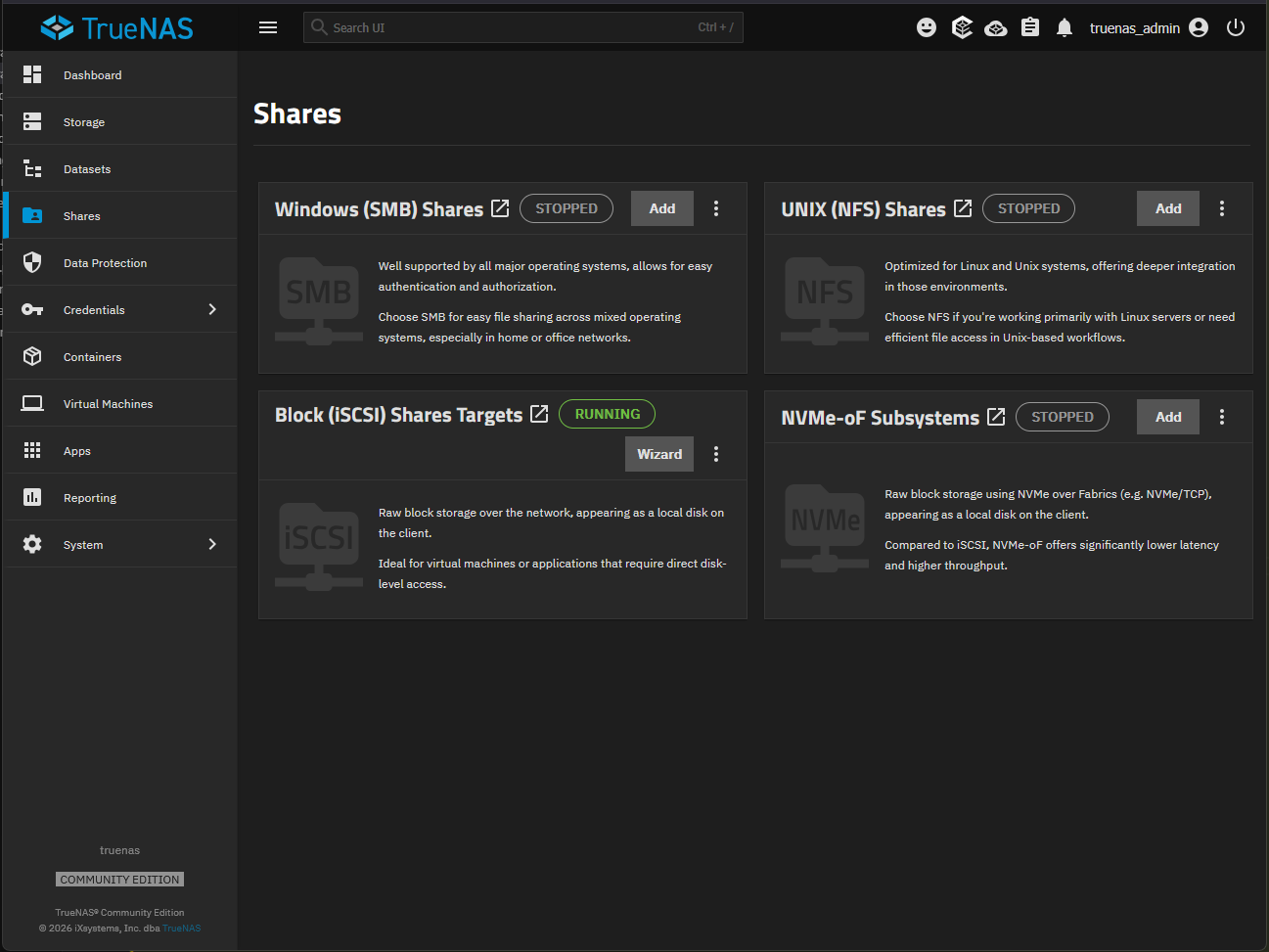 Service is running for iscsi in truenas