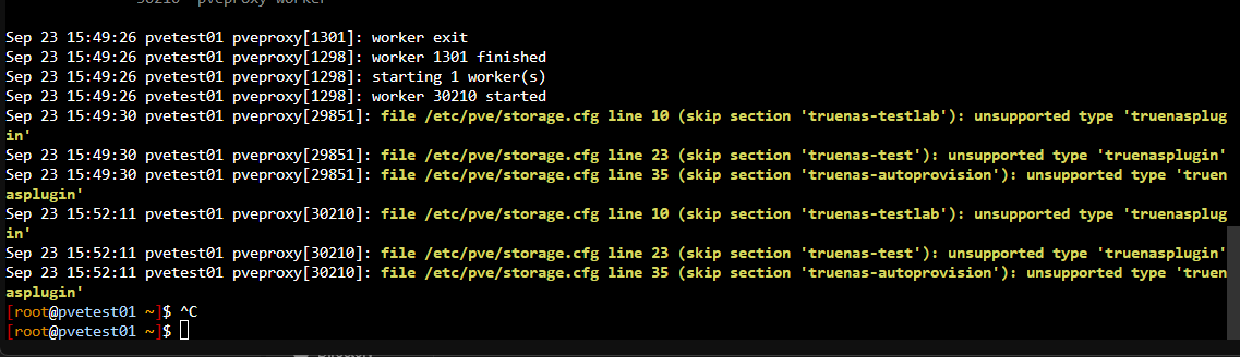 Truenas proxmox service was missing after the restore