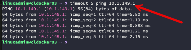 Using the timeout linux command with ping