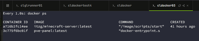 Watching docker ps command every 1 second