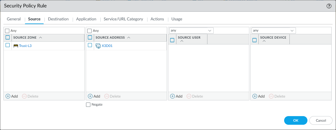 Allowing my management workstation from my trusted lan