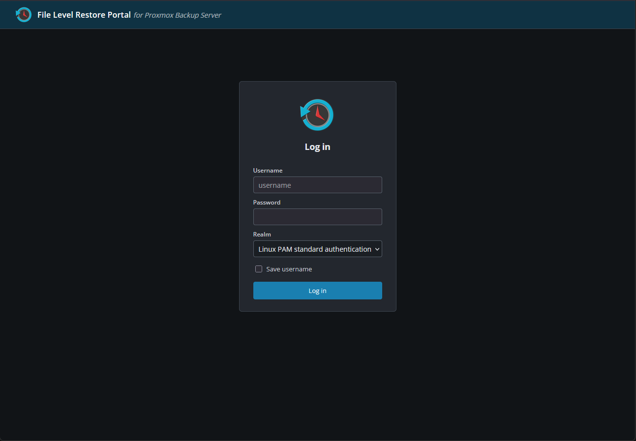 Login to the pve flr portal solution with existing proxmox users