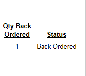 backorder