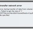 AppAssure Network error during transfer of data from volumes