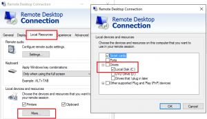 Map a network drive from remote desktop back to local computer ...
