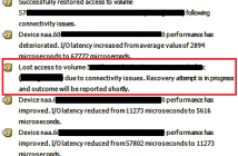 Lost access to volume due to connectivity issues