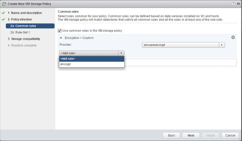 encrypt14 VMware vSphere 6.5 Configure Encrypted VMs