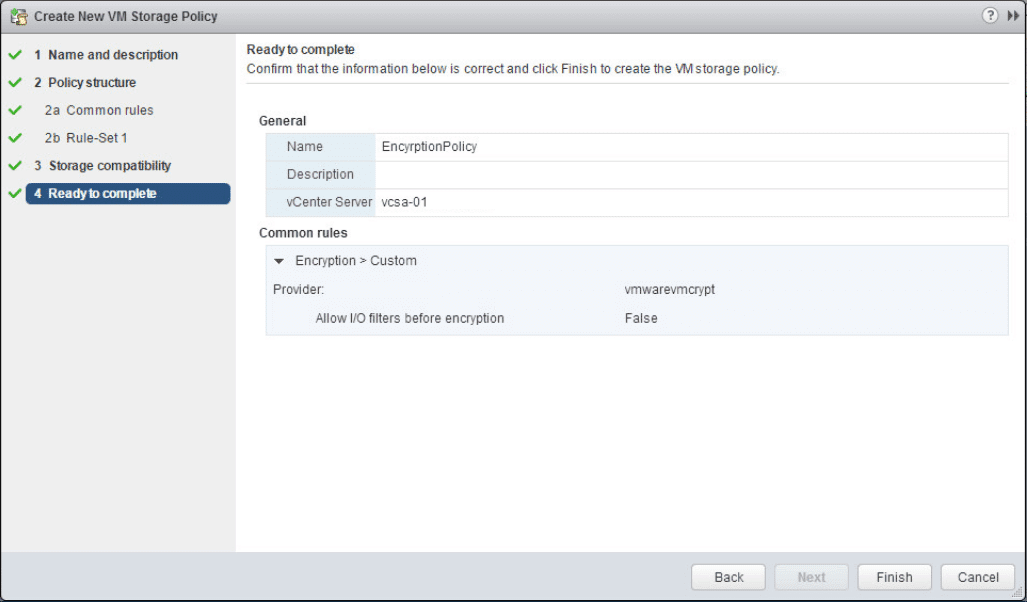 encrypt18 VMware vSphere 6.5 Configure Encrypted VMs