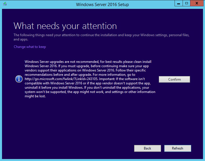 windows server domain controller in place upgrade