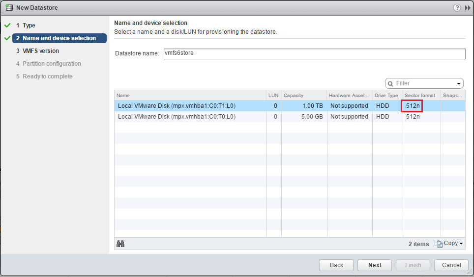 vmfs6_03 How to Create VMFS 6 Datastore in VMware vSphere 6.5