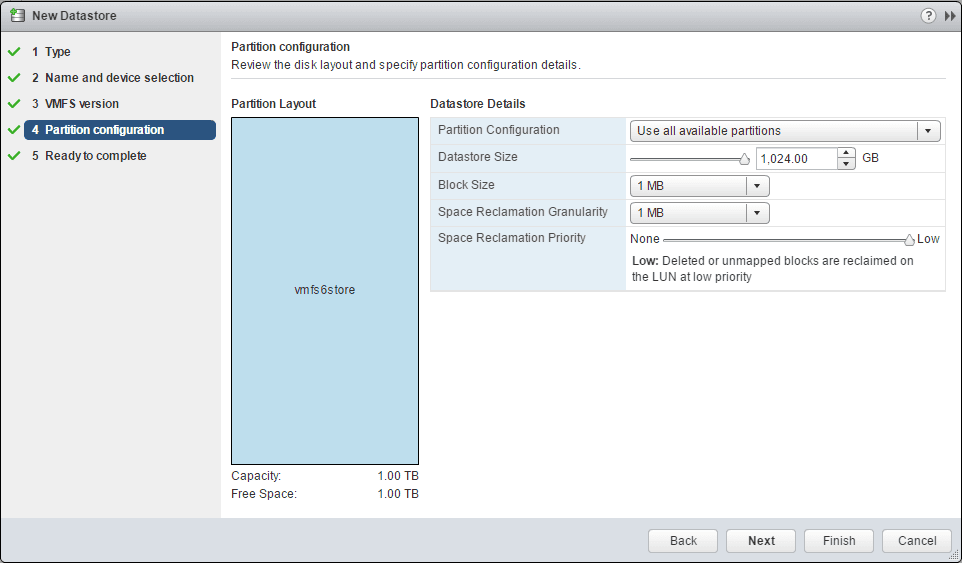 vmfs6_05 How to Create VMFS 6 Datastore in VMware vSphere 6.5