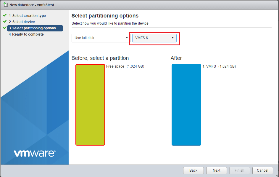 vmfs6_11 How to Create VMFS 6 Datastore in VMware vSphere 6.5