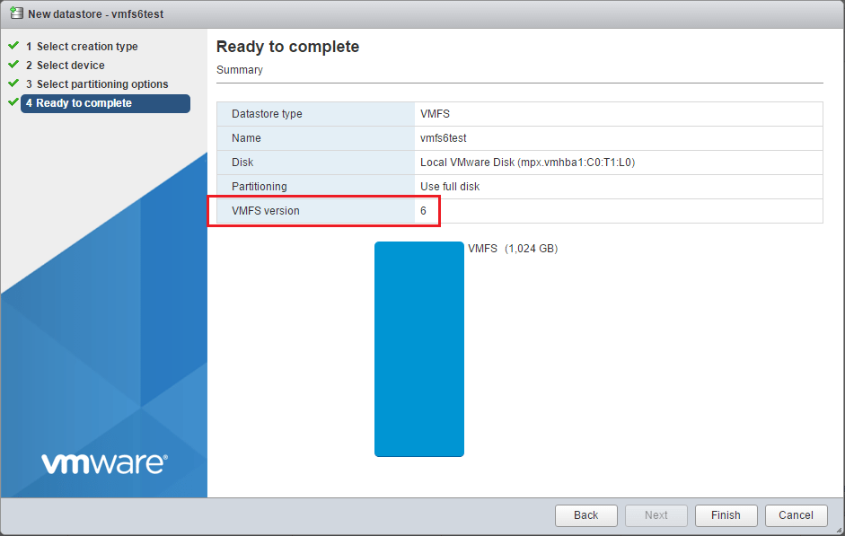 vmfs6_12 How to Create VMFS 6 Datastore in VMware vSphere 6.5