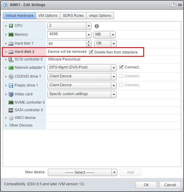 nvmecon05 Change Paravirtual to NVMe virtual storage controller in vSphere 6.5