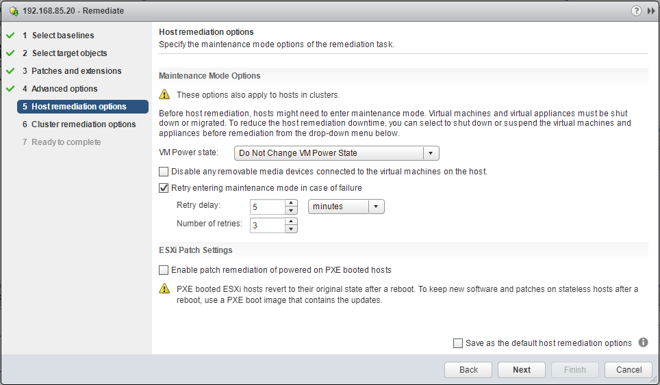 VUM-Remediation-Wizard-Maintenance-Mode-options