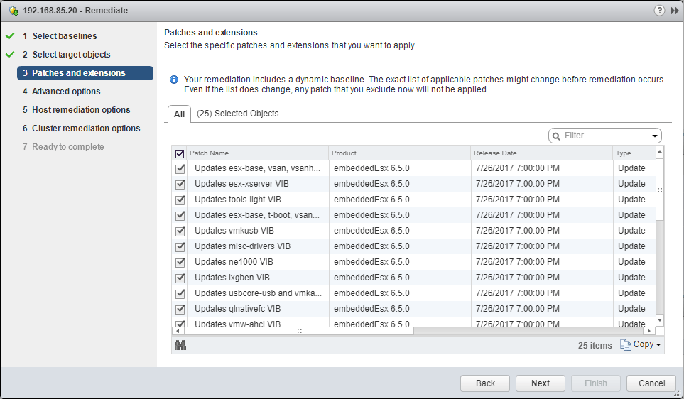 VUM-Remediation-wizard-apply-or-exclude-updates