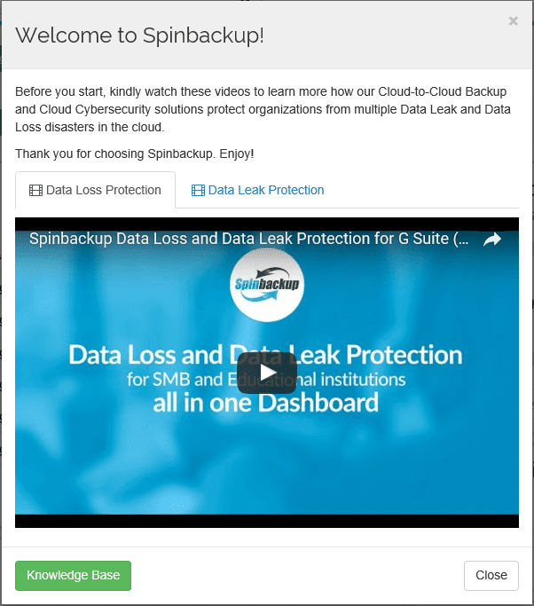 Spinbackup-Security-and-Backup-installation-complete-welcome
