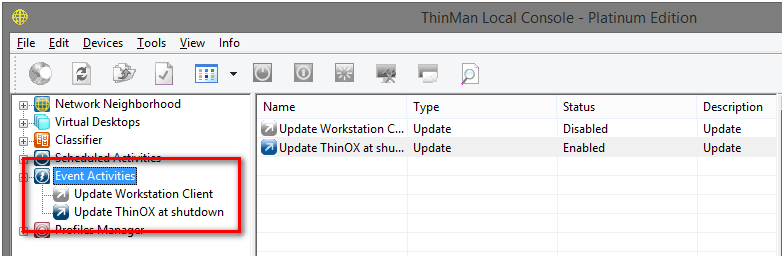 Thin-client-management-event-activities-updates