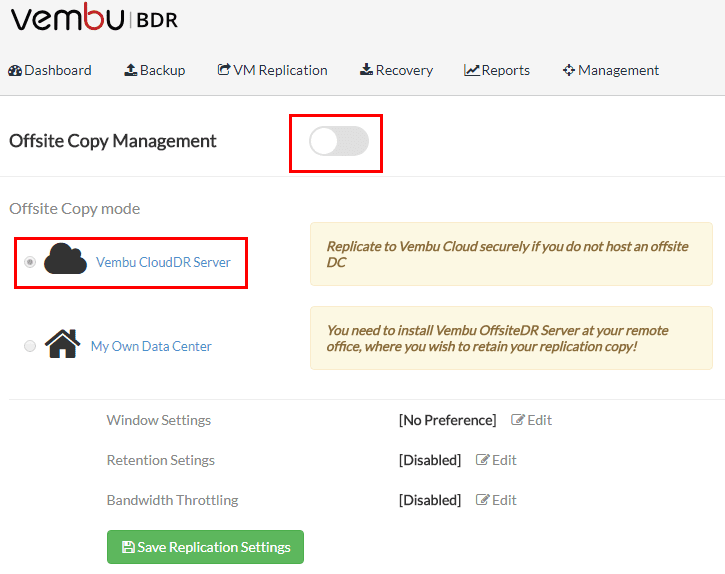 Turn-on-Offsite-Copy-Management-Vembu-CloudDR-Server