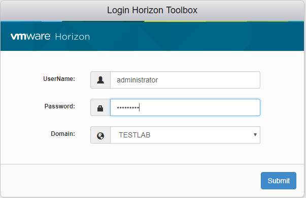 VMware-Horizon-Toolbox-Fling-web-login